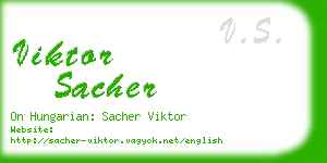 viktor sacher business card